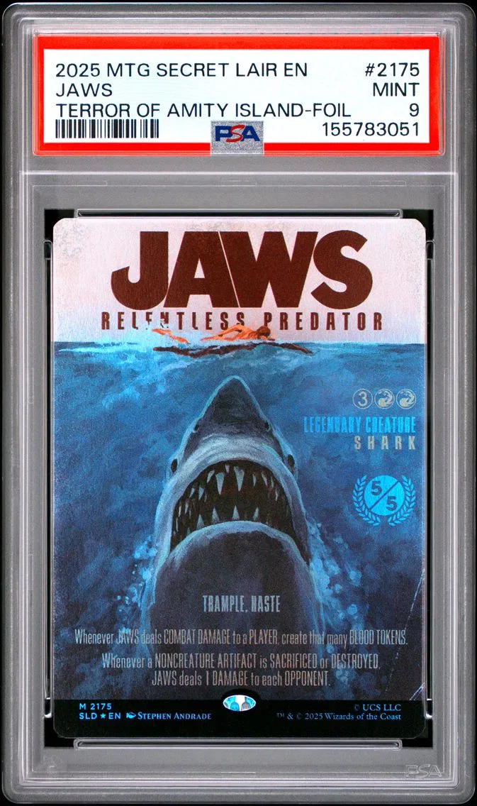 2025 #2175 Jaws, Relentless Predator PSA 9 Secret Lair Drop