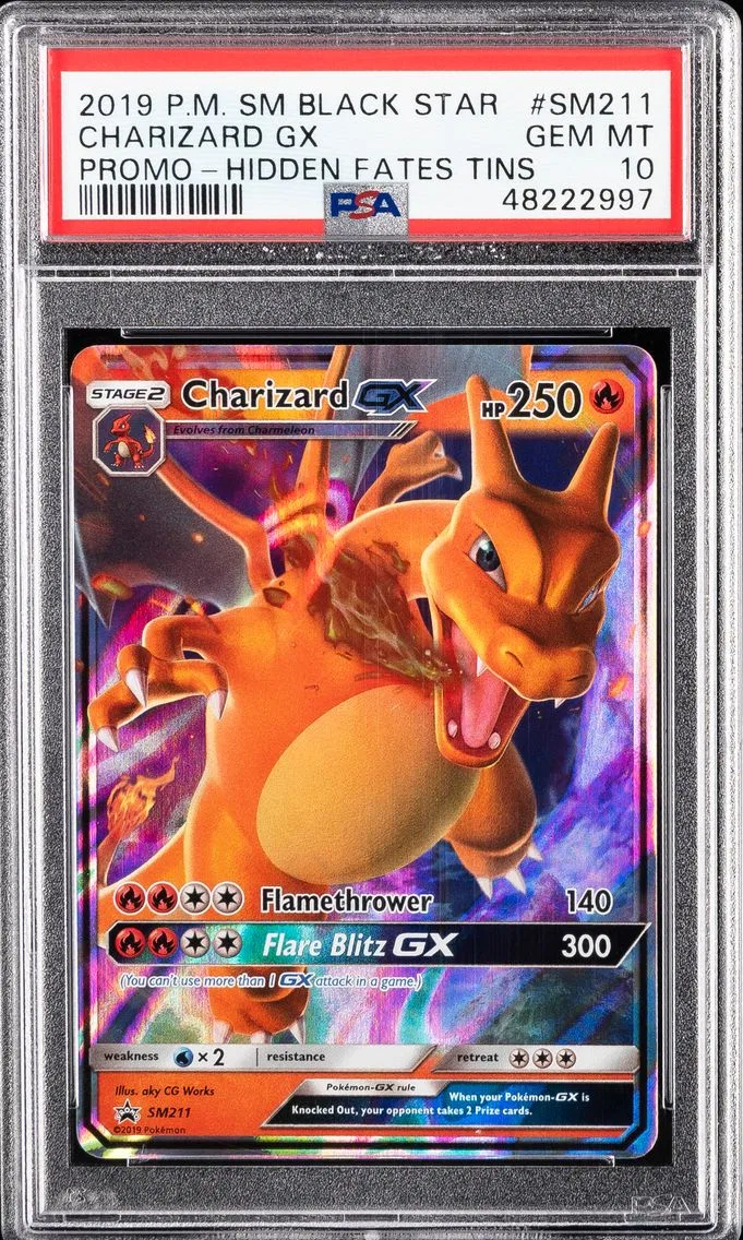 2019 #SM211 Charizard GX PSA 10 SM Black Star Promo Pokemon
