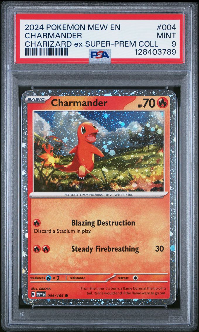 2024 #004 Charmander PSA 9 Mew EN-151