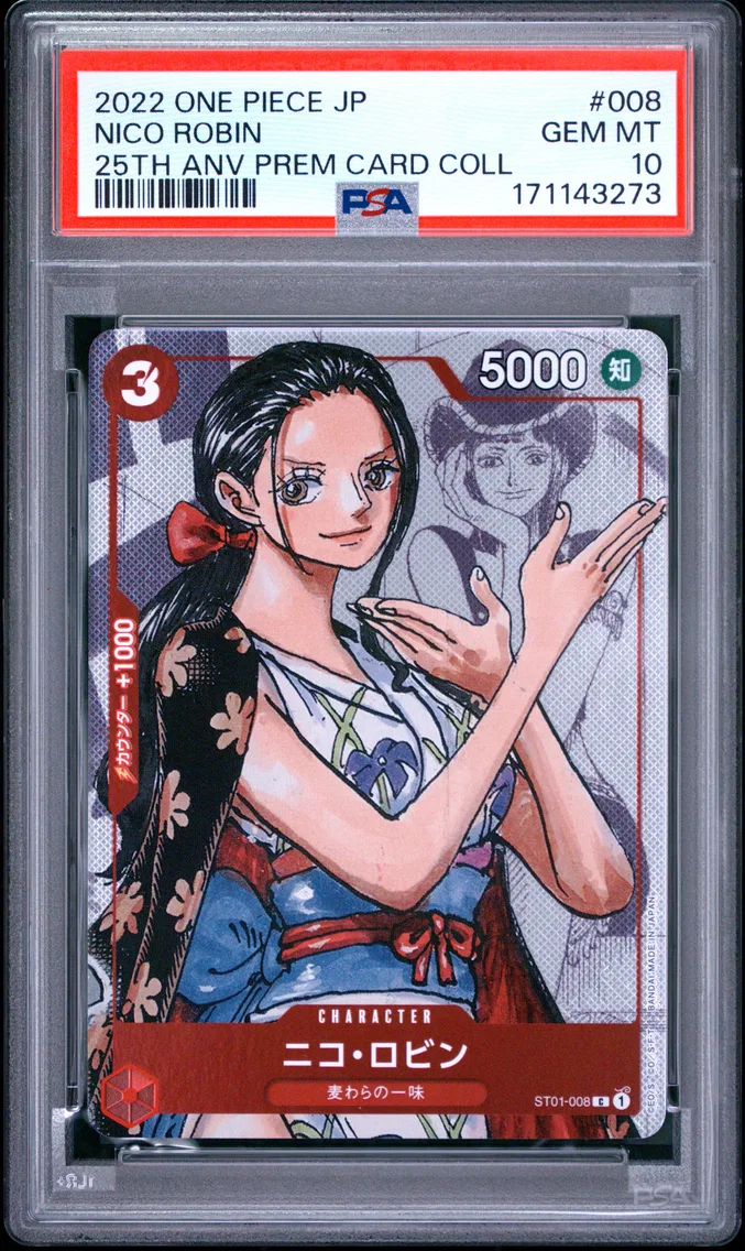 2022 #008 Nico Robin PSA 10 One Piece Japanese 25th Anniversary Premium Card Collection