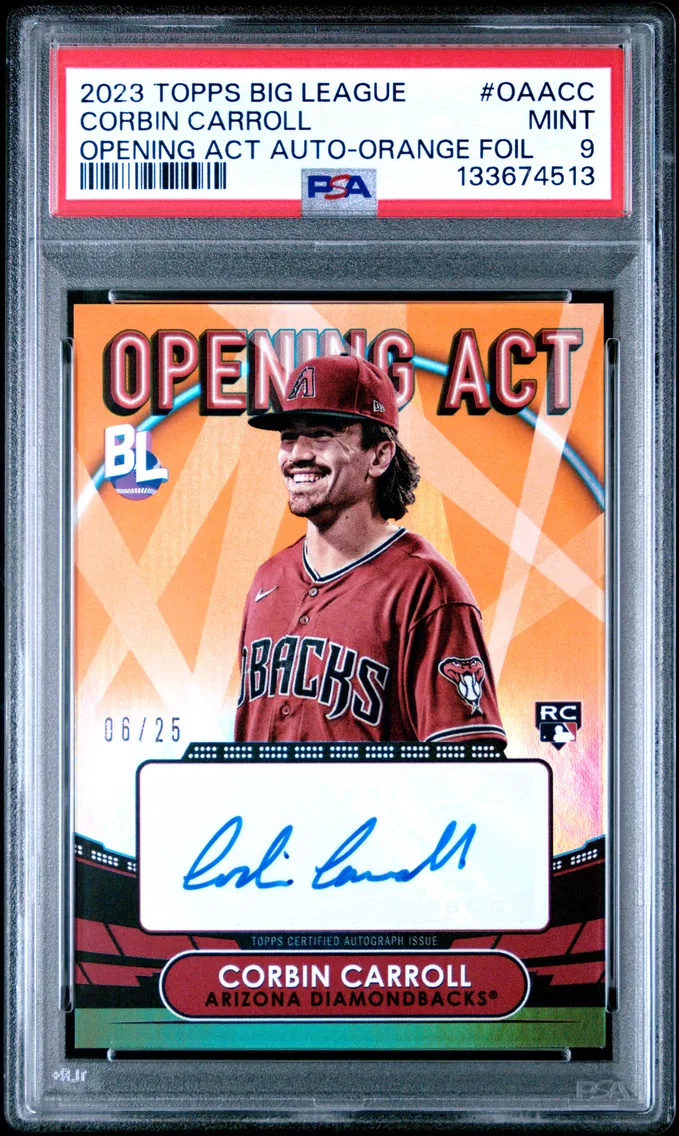 2023 #OAACC Corbin Carroll PSA 9 Topps Big League Opening Act Autographs
