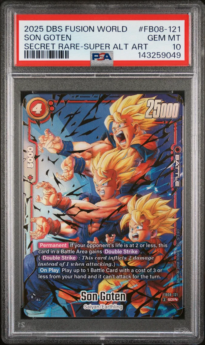 2025 #FB08-121 Son Goten PSA 10 Dragon Ball Super Card Game Fusion World Saiyan's Pride