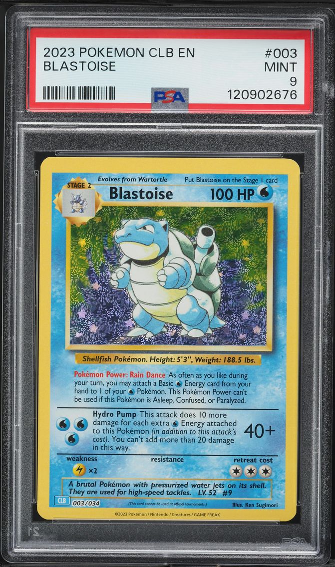 2023 #003 Blastoise PSA 9 Clb-Trading Card Game Classic Blastoise & Suicune EX Deck Pokemon