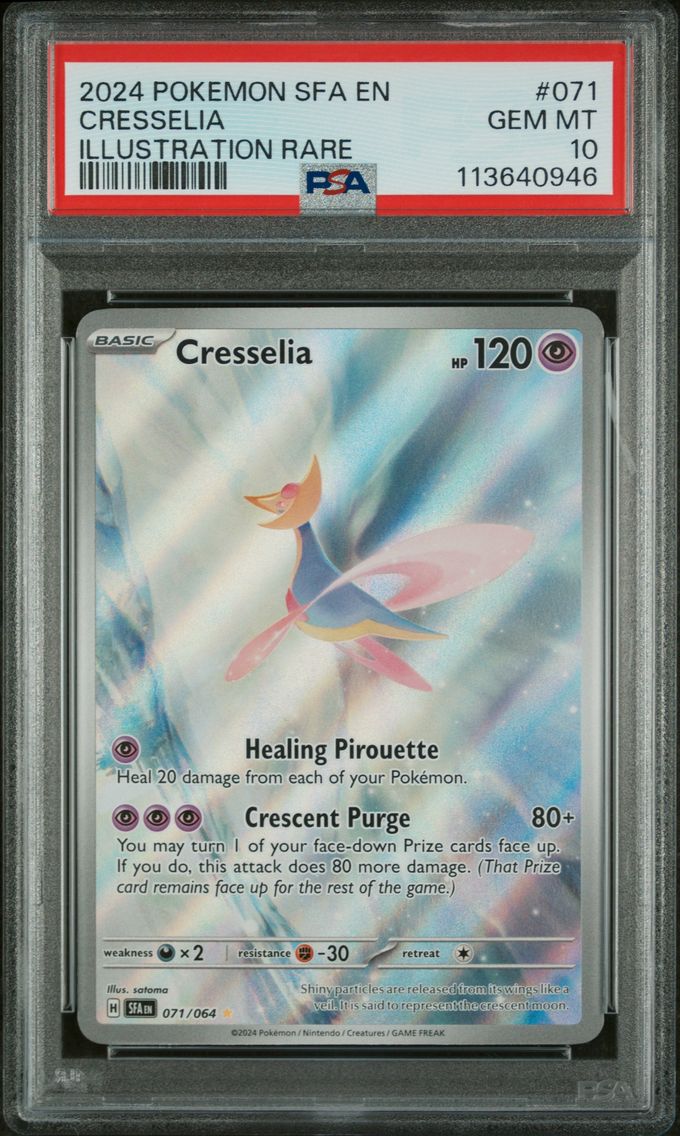 2024 #071 Cresselia PSA 10 Sfa EN-Shrouded Fable Pokemon