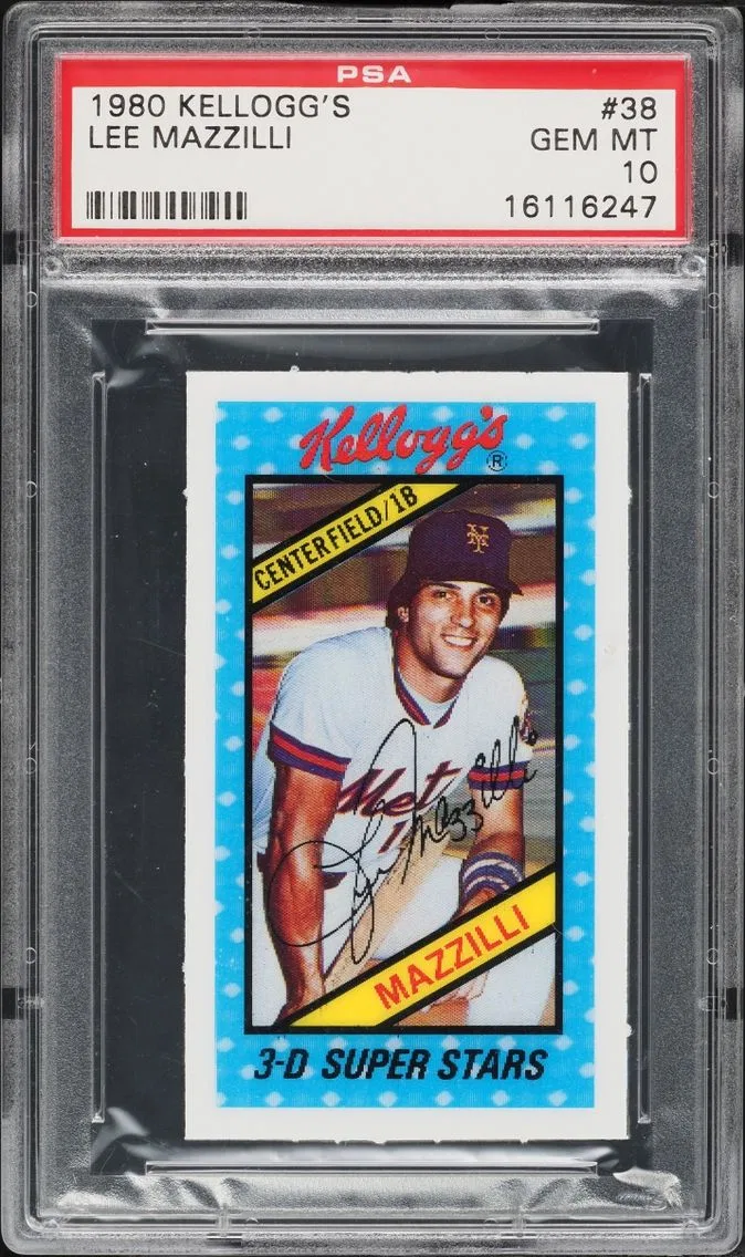 1980 #38 Lee Mazzilli PSA 10 Kellogg's