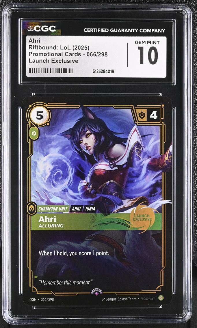 2025 #066 Ahri CGC 10 Promotional Cards - English