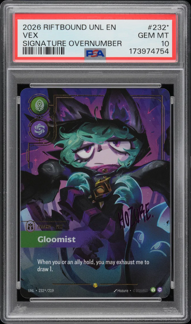 2026 #232* Vex - Gloomist PSA 10 Riftbound: League of Legends Unl-Unleashed