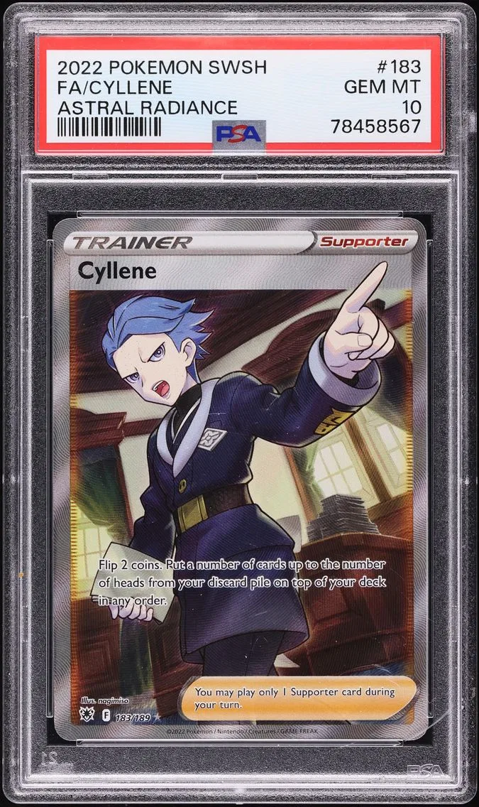 2022 #183 Full Art/Cyllene PSA 10 Sword & Shield Astral Radiance Pokemon