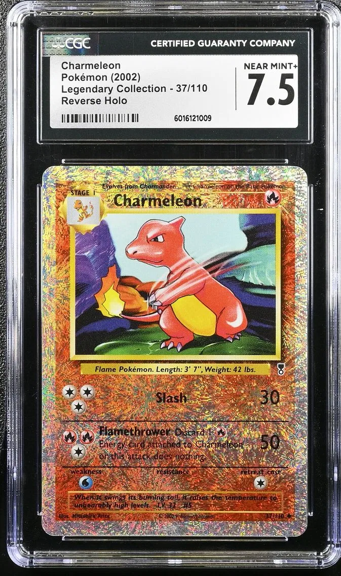 2002 #37 Charmeleon Reverse Holo CGC 7.5 Legendary Collection - English