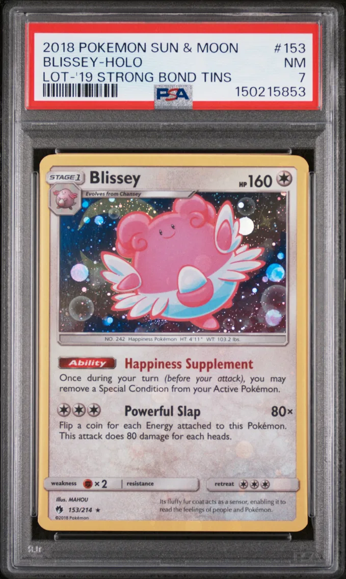 2018 #153 Blissey-Holo PSA 7 Sun & Moon Lost Thunder