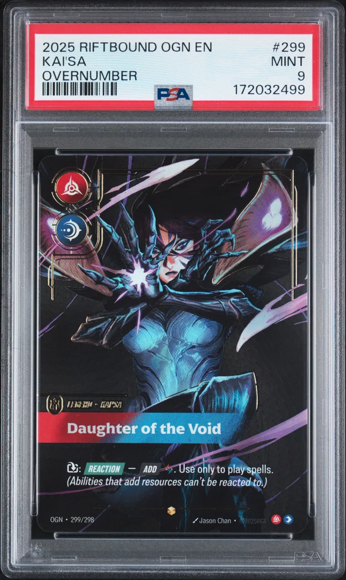2025 #299 Kai'SA - Daughter of the Void PSA 9 Riftbound: League of Legends Ogn-Origins
