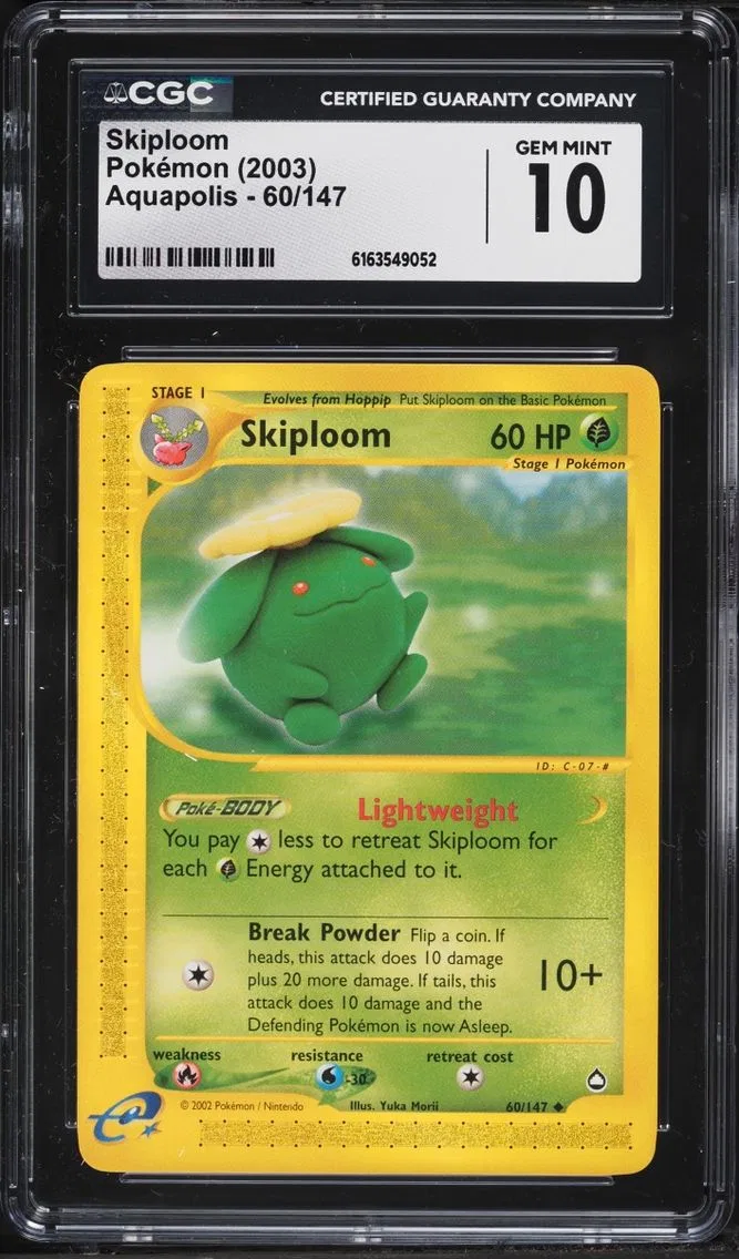 2003 Pokemon Aquapolis Skiploom #60 CGC 10 GEM MINT