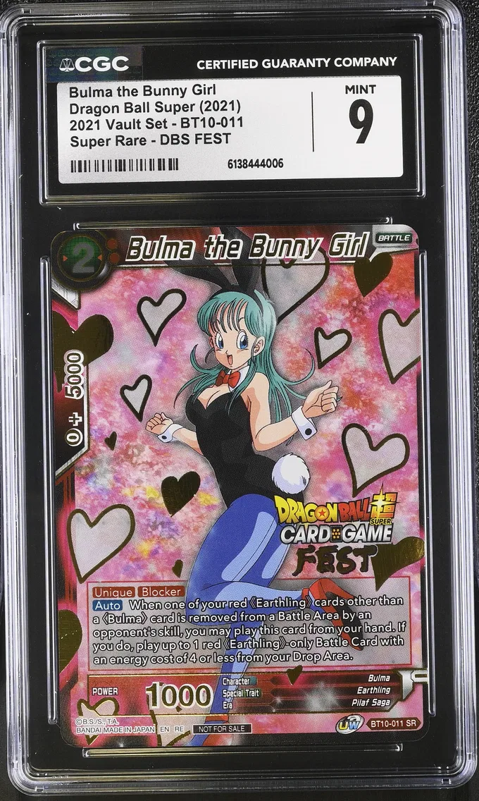 2021 #BT10-011 Bulma the Bunny Girl CGC 9 2021 Vault Set - English