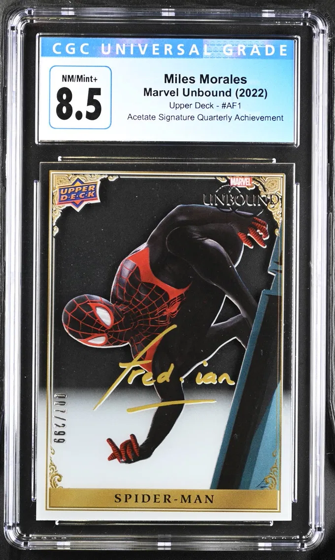 2022 #AF1 Spider-Man CGC 8.5 Marvel Unbound (2022 Upper Deck) - English