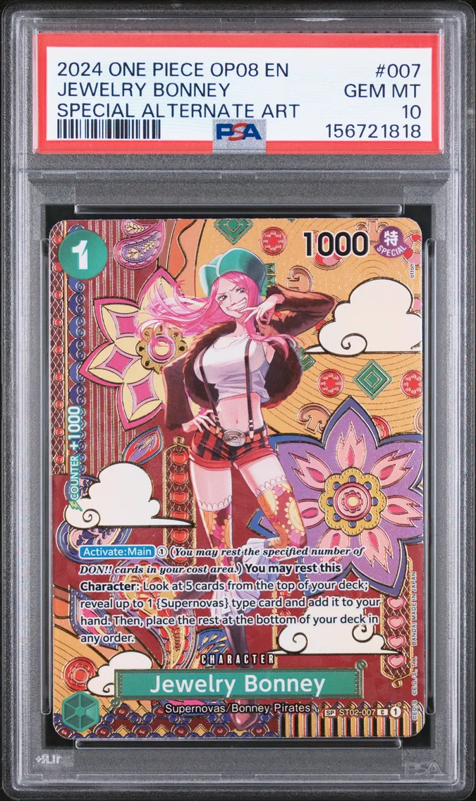 2024 #007 Jewelry Bonney PSA 10 One Piece OP08-Two Legends