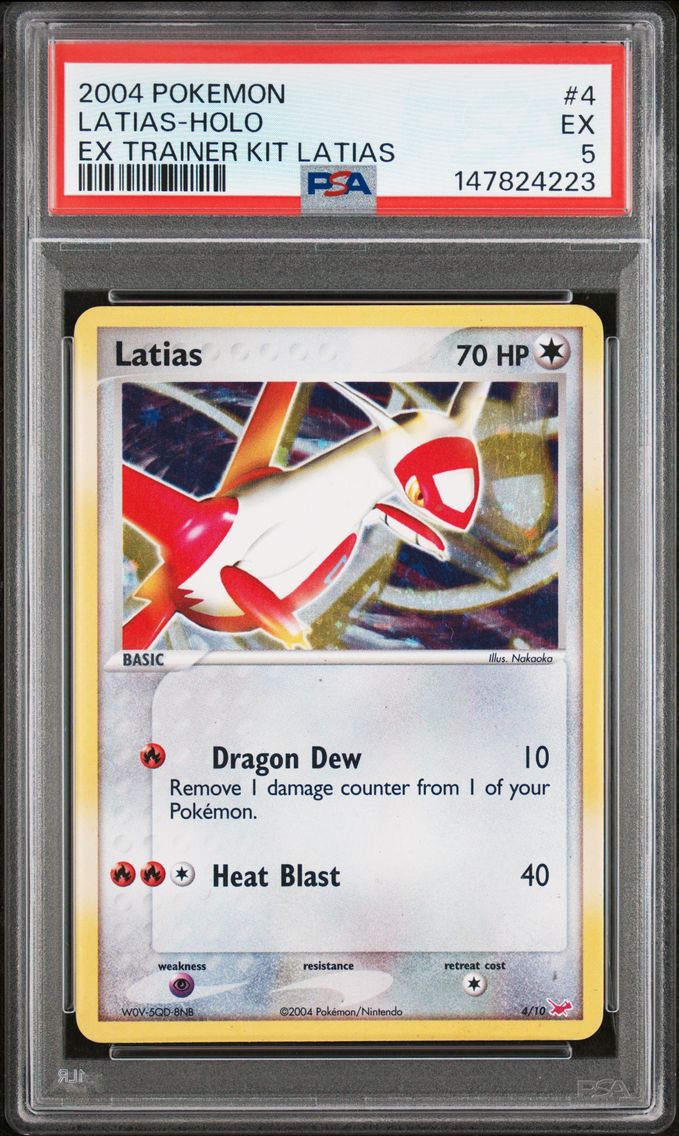 2004 #4 Latias-Holo PSA 5 EX Trainer Kit Latias