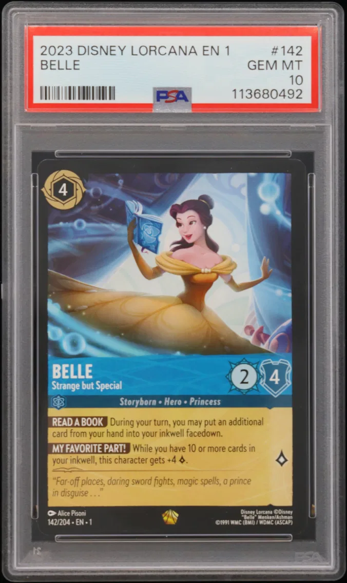 2023 #142 Belle - Strange But Special PSA 10 Disney Lorcana EN 1-the First Chapter