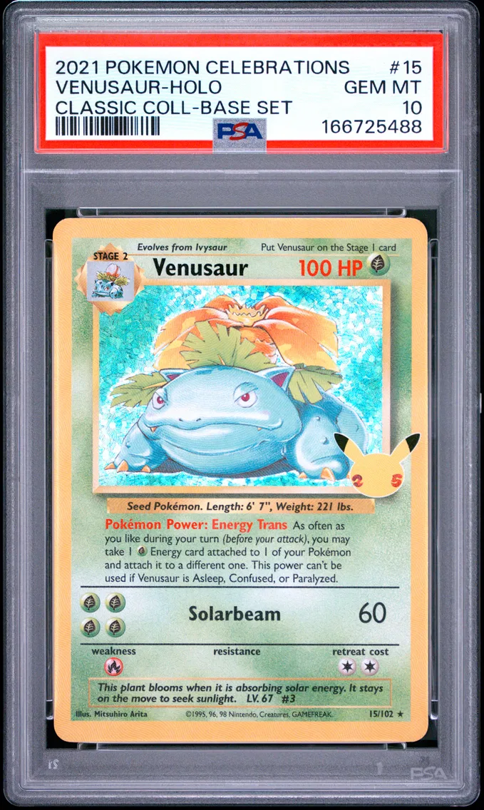 2021 #15 Venusaur-Holo PSA 10 Celebrations Classic Collection