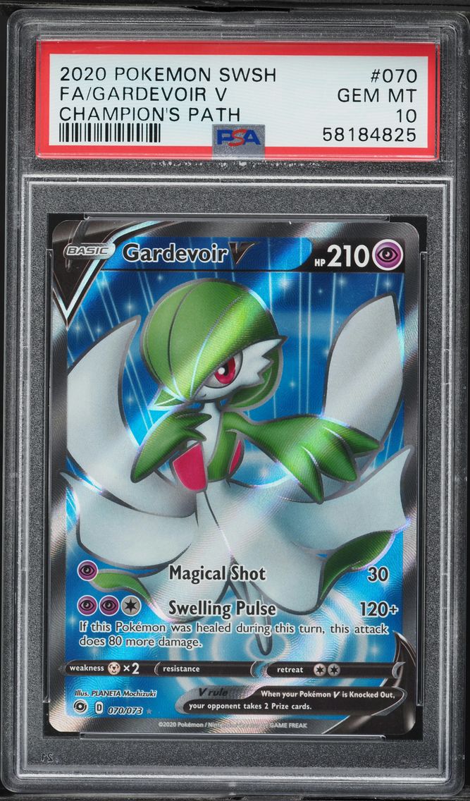 2020 #070 Full Art/Gardevoir V PSA 10 Sword & Shield Champion's Path Pokemon