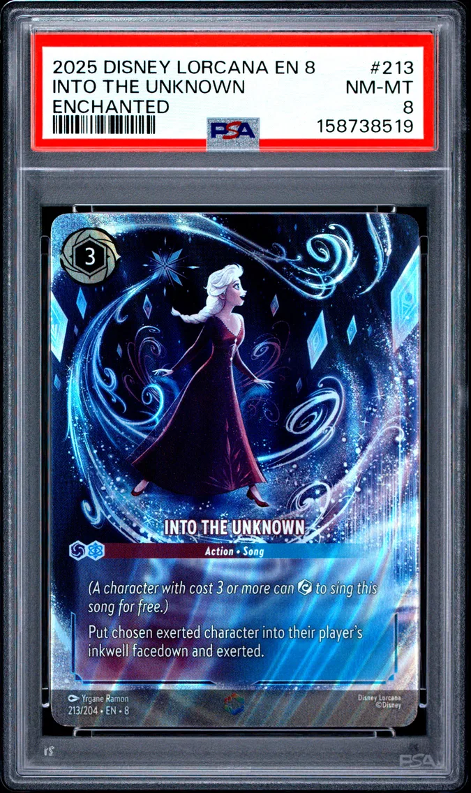 2025 #213 Into the Unknown PSA 8 Disney Lorcana EN 8-Reign of Jafar