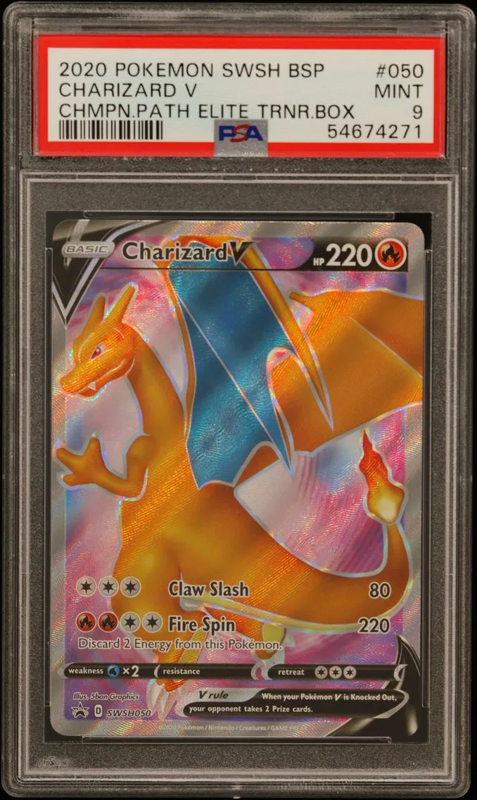 2020 #050 Charizard V PSA 9 Swsh Black Star Promo