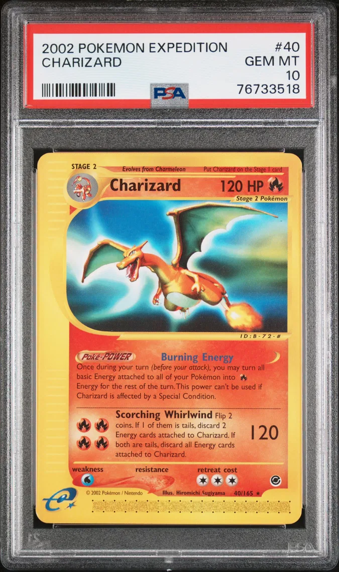 2002 #40 Charizard PSA 10 Expedition