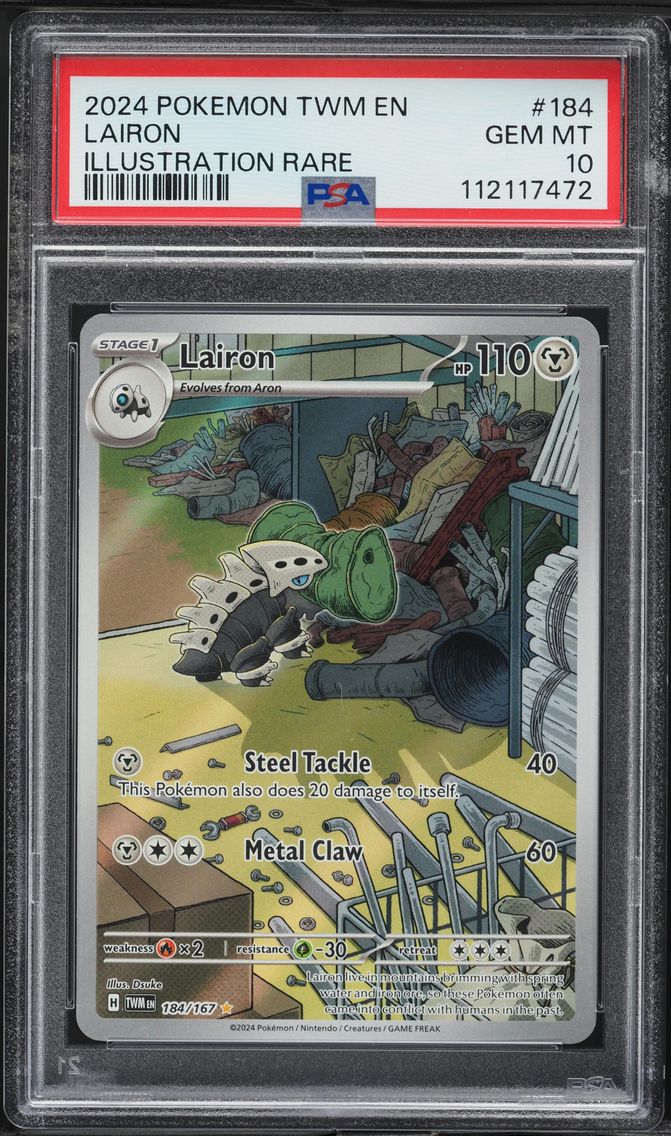 2024 #184 Lairon PSA 10 Twm EN-Twilight Masquerade Pokemon