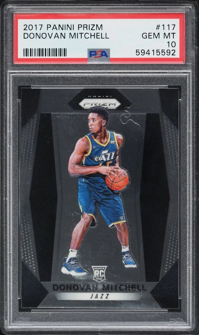 2017 #117 Donovan Mitchell PSA 10 Panini Prizm ROOKIE