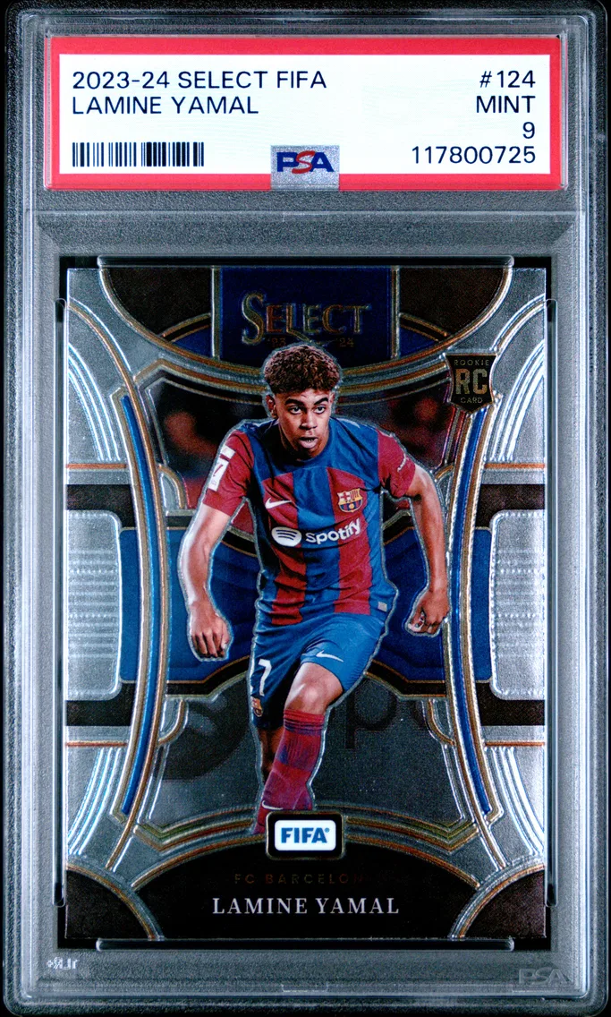 2023 #124 Lamine Yamal PSA 9 Panini Select FIFA