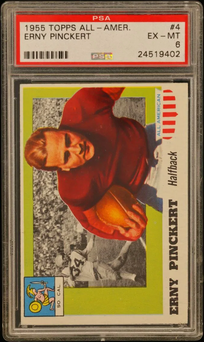 1955 #4 Erny Pinckert PSA 6 Topps All-Amer.
