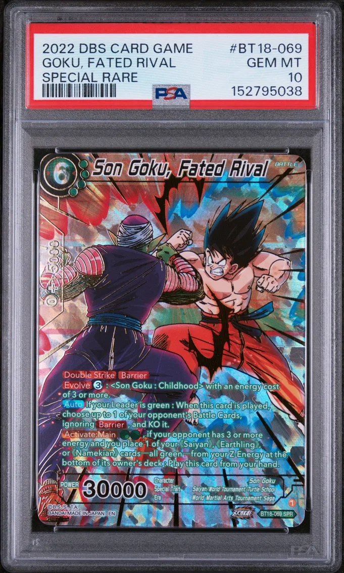 2022 #BT18-069 Son Goku, Fated Rival PSA 10 Dragon Ball Super Card Game Series 18 Dawn of the Z-Legends