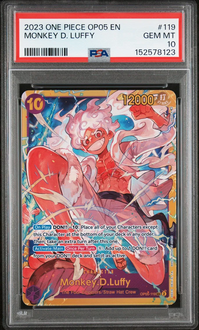 2023 #119 Monkey D. Luffy PSA 10 One Piece OP05-Awakening of the New Era