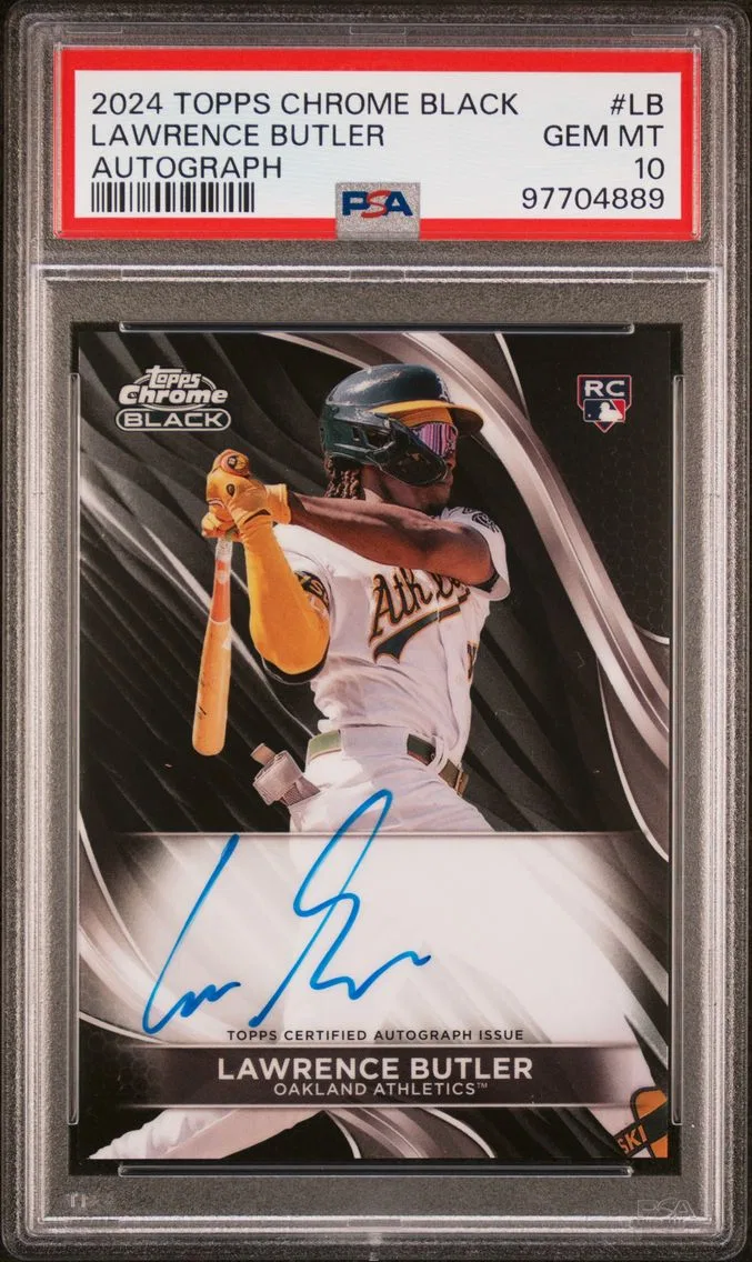 2024 #LB Lawrence Butler PSA 10 Topps Chrome Black Autographs