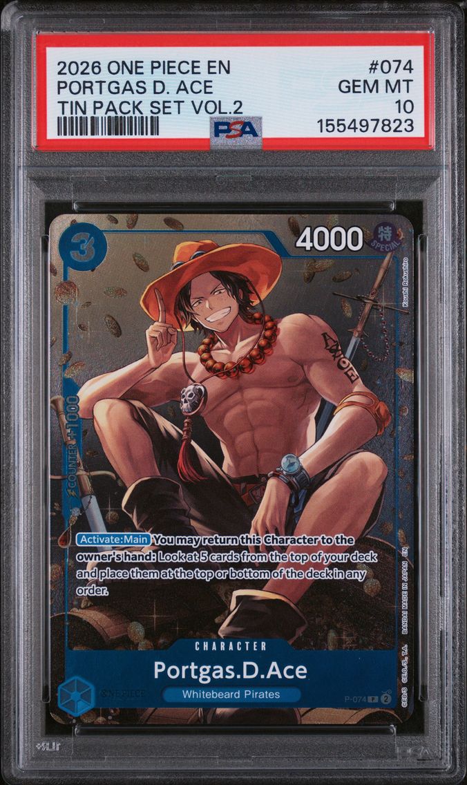 2026 #074 Portgas D. Ace PSA 10 One Piece Promos