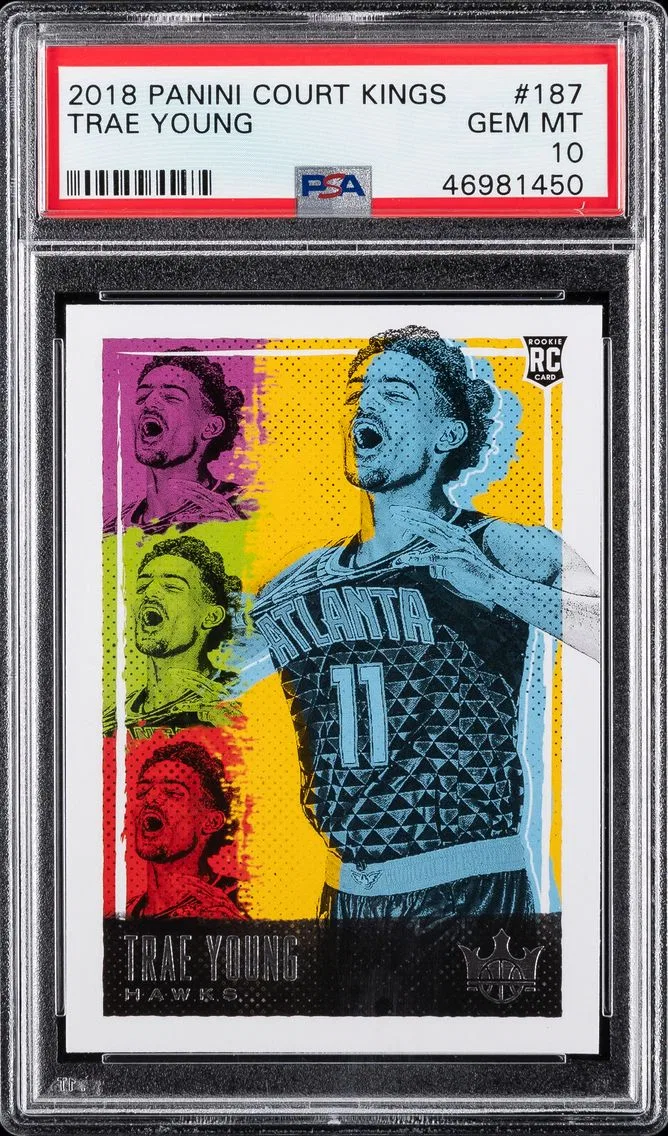2018 #187 TRAE YOUNG PSA 10 PANINI COURT KINGS