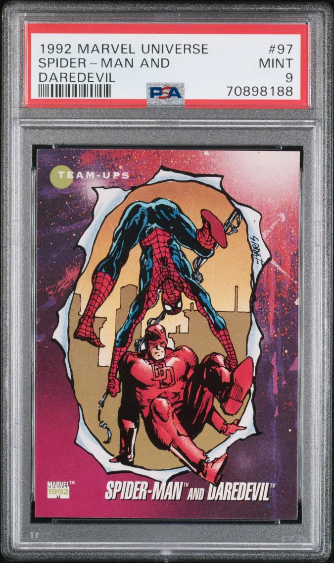 1992 #97 Spider-Man and Daredevil PSA 9 Marvel Universe