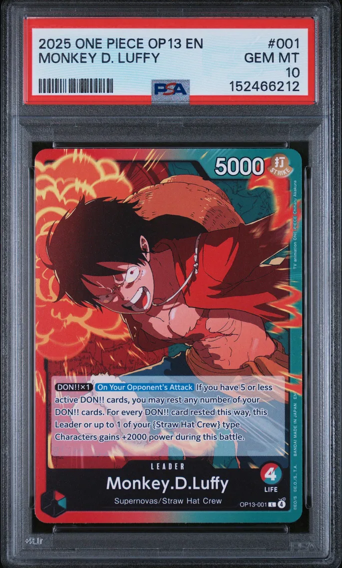 2025 #001 Monkey D. Luffy PSA 10 One Piece OP13-Carrying on His Will