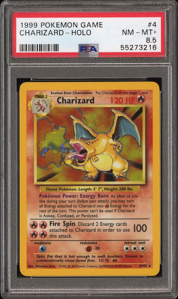1999 #4 Charizard-Holo PSA 8.5 G