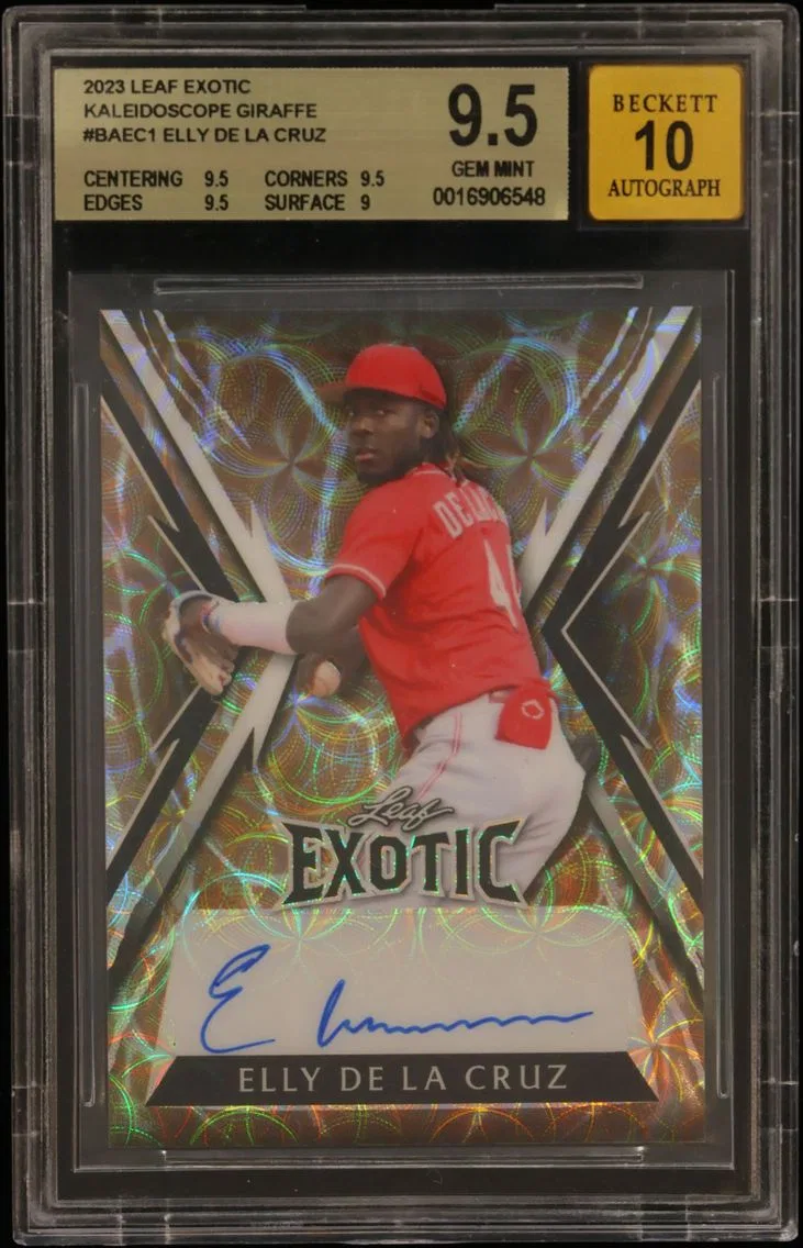 2023 #BAEC1 Elly De La Cruz BGS 9.5 Leaf Exotic Kaleidoscope Giraffe