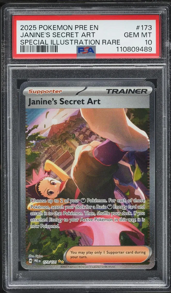 2025 #173 Janine's Secret Art PSA 10 Pre EN-Prismatic Evolutions Pokemon