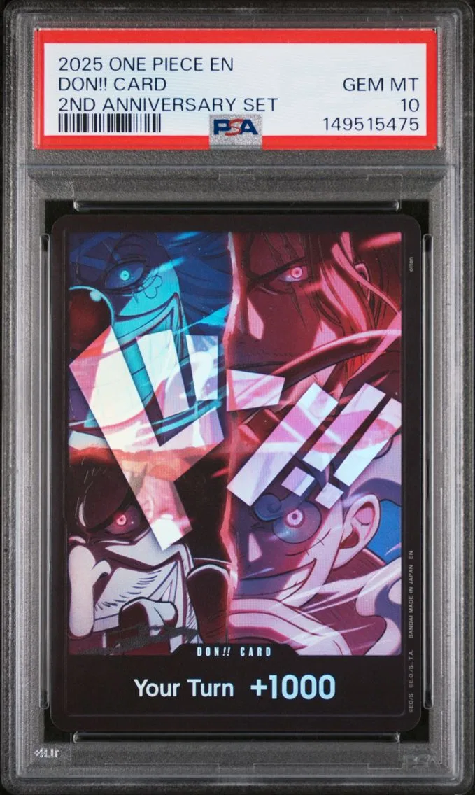 2025 #NA Don!! Card PSA 10 One Piece English Version 2nd Anniversary Set