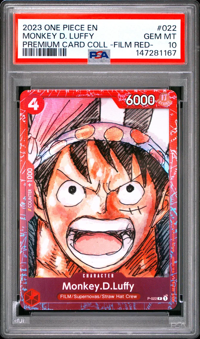2023 #022 Monkey D. Luffy PSA 10 One Piece Premium Card Collection -One Piece Film Red-