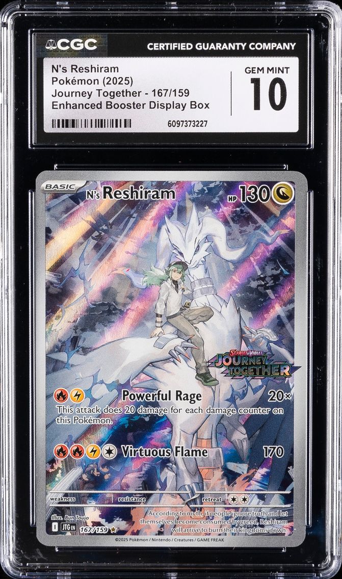 2025 #167 N's Reshiram CGC 10 Jo