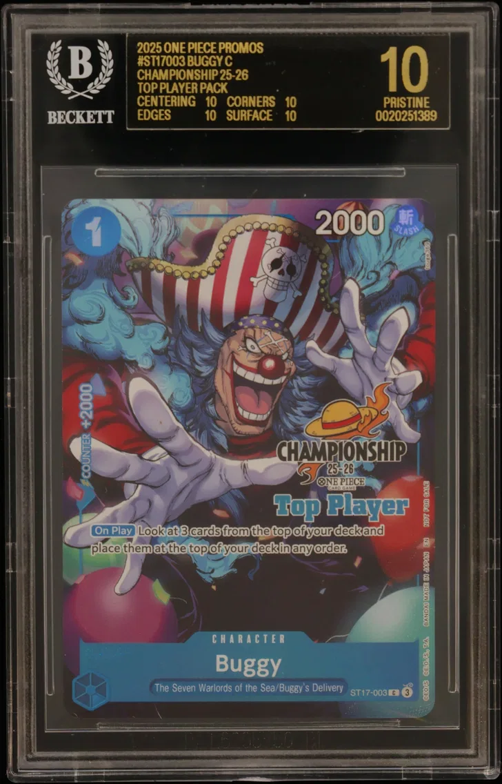 2025 #ST17003 Buggy C/(Championship 25-26 Top Player Pack) BGS 10 One Piece Card Game Promos