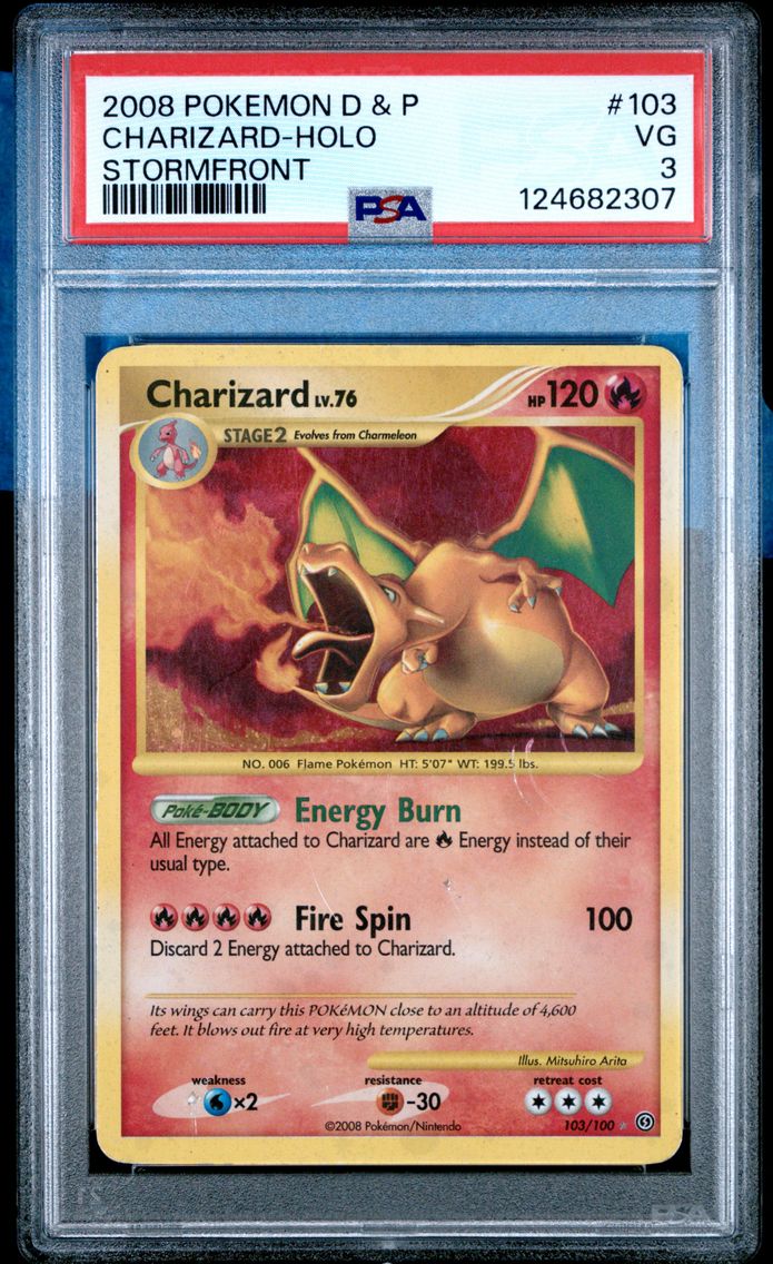 2008 #103 Charizard-Holo PSA 3 Diamond & Pearl Stormfront Pokemon