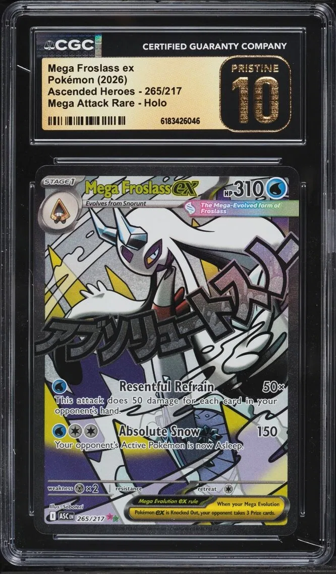 2026 #265 Mega Froslass EX CGC 10 Pokemon Mega Evolution Ascended Heroes MA
