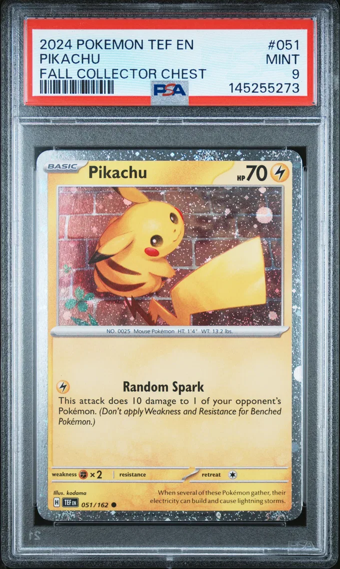 2024 #051 Pikachu PSA 9 Tef EN-T