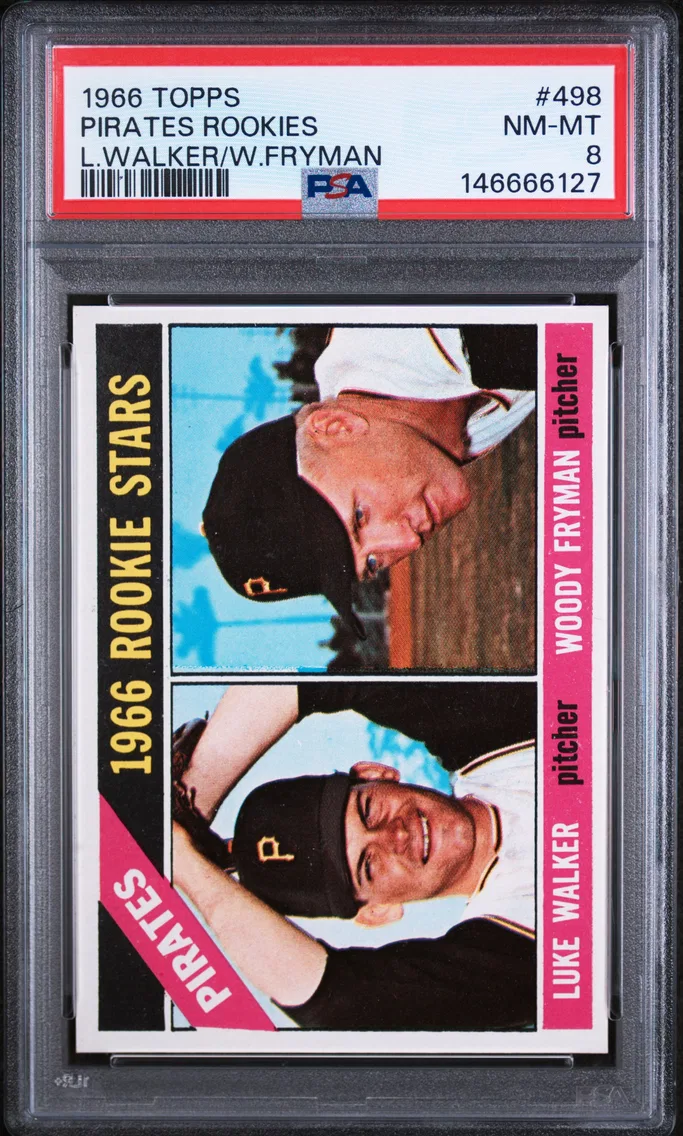 1966 #498 Pirates Rookies PSA 8 Topps