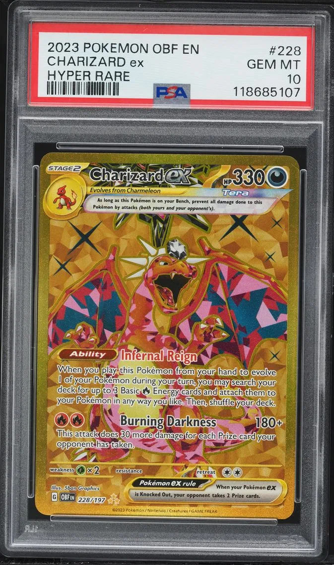 2023 #228 Charizard EX PSA 10 Obf EN-Obsidian Flames Pokemon