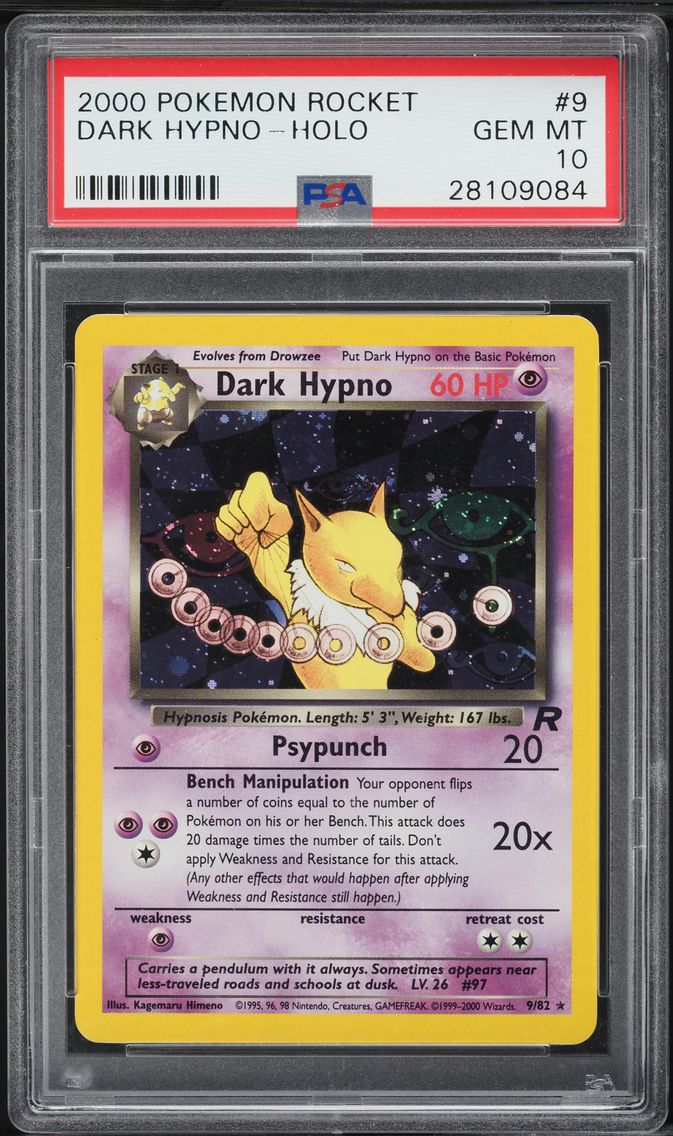 2000 #9 Dark Hypno-Holo PSA 10 Rocket Pokemon